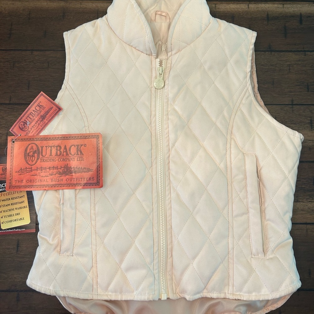 Outback Trading Women's Quilted Cream Vest